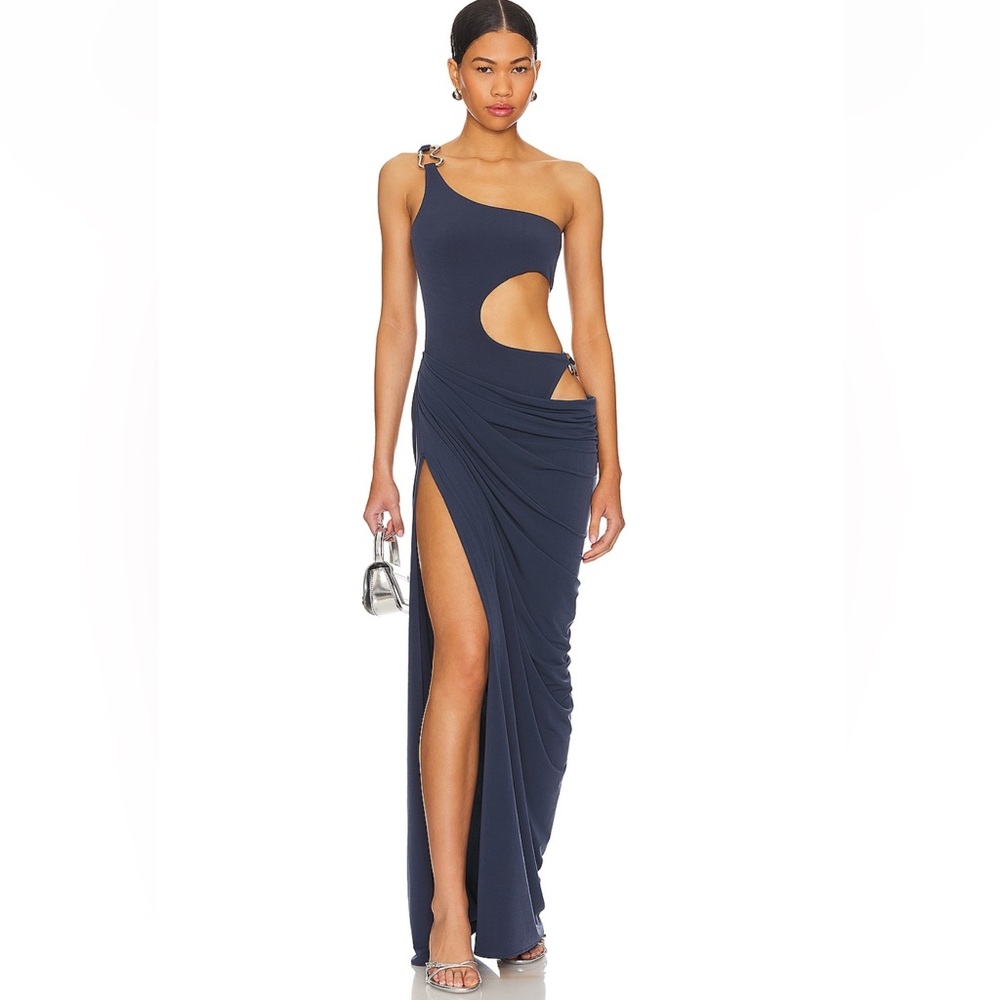Ainsleigh Maxi Dress in Slate Grey - NBD - Revolve